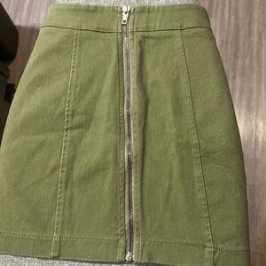 Army Green Mini Skirt